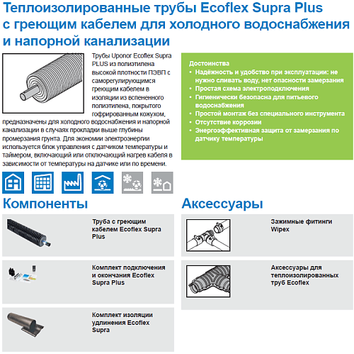 Труба Uponor Supra Plus (бухта 150м) 40x3,7 /140 для холодного водоснабжения и напорной канализации 1048690